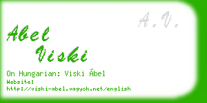 abel viski business card